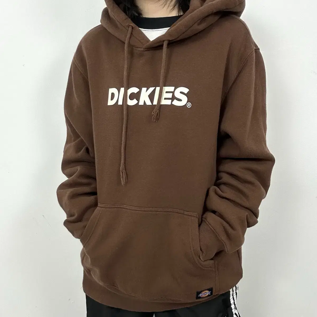 Dickies 디키즈 아치로고 브라운 스트릿 후드티